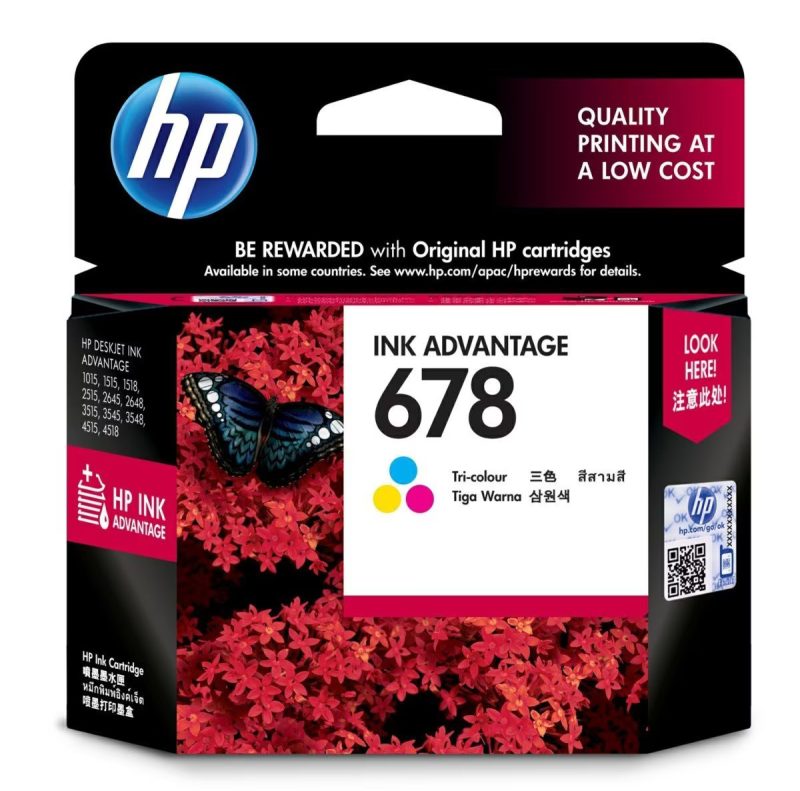 HP DeskJet Ink Advantage 1015 Printer 678 Tri Color Cartridge